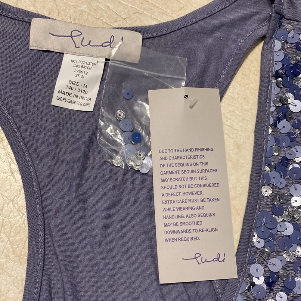 NWT Ludi sequin racer back tank - Picture 2 of 4